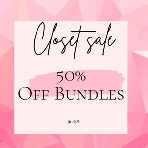 Closet Sale 50% Off Bundles Pink Graphic Sign